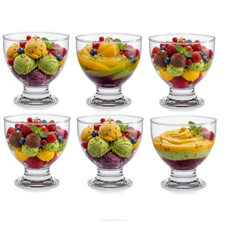 Pucharki do lodów 6 sztuk 500 ml