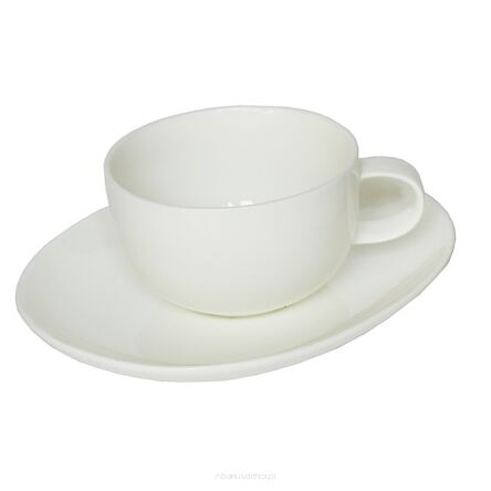 FILIŻANKA 300 ze spodkiem porcelana kostna