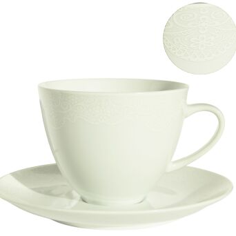 Jumbo ze spodkiem 450 ml z porcelany Romance 1078