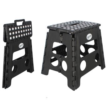 Stołek antypoślizgowy składany 32 cm czarny