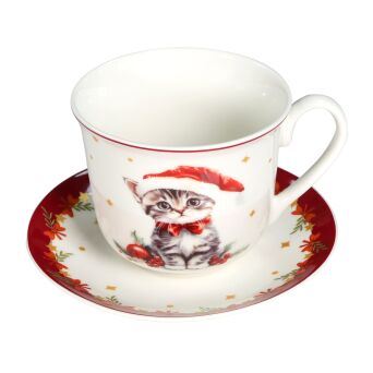 FILIŻANKA jumbo 400 ze spodkiem porcelana S2