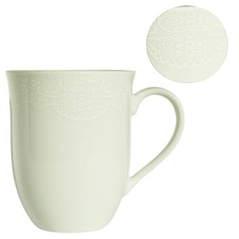 Kubek biały 450 ml z porcelany Romance 1078