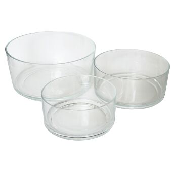 Salaterki szklane zestaw 3 sztuki 17/20/24 cm