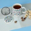 Kubek z porcelany 500 ml z zaparzaczem i pokrywką F4 - 4