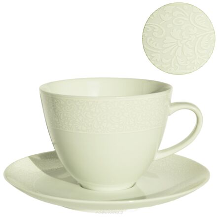 Jumbo ze spodkiem 450 ml z porcelany Rina 1079