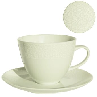 Jumbo ze spodkiem 450 ml z porcelany Rina 1079
