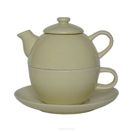 FILIŻANKA 400 ze spodkiem z dzbanuszkiem 400 ml kremowy