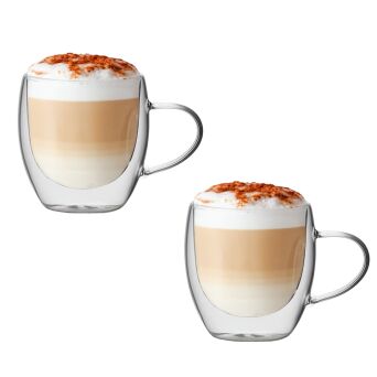 Szklanki termiczne z podwójną ścianką 250 ml 2 sztuki