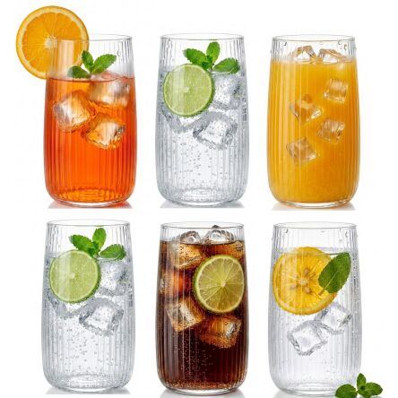 Szklanki ryflowane 500 ml 6 sztuk Optic