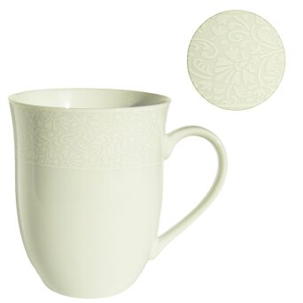 Kubek biały 450 ml z porcelany Rina 1079