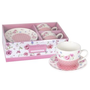 FILIŻANKA 250 ze spodkiem porcelana zestaw 2 sztuki 99