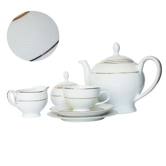 Serwis do herbaty 21 el Emily Gold