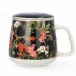 Kubek z porcelany 500 ml z zaparzaczem i pokrywką 03 - 2