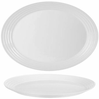 HARENA półmisek owalny 33 cm BIAŁY
