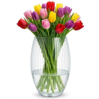 WAZON na kwiaty 19,8 cm klasyczny ryflowany