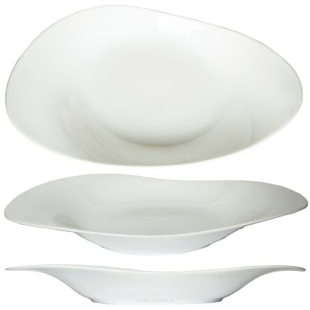 Półmisek owalny Aqua 38,5 x 24,5 x 5,5 cm BIAŁY