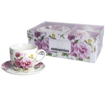 FILIŻANKA 250 ze spodkiem porcelana zestaw 2 sztuki 19
