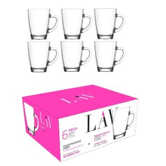 LAV VEGA 6 kubków 300 ml
